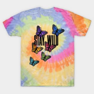 Stay Wild Rainbow Butterflies T-Shirt